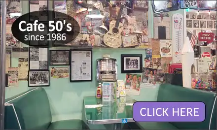 Cafe 50 coffee sponsor banner