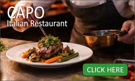 Capo Restaurant coffee sponsor banner